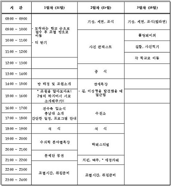 2013 전수축일정