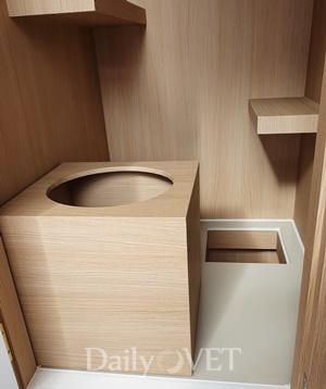 복층 구조로 마련된 고양이 호텔