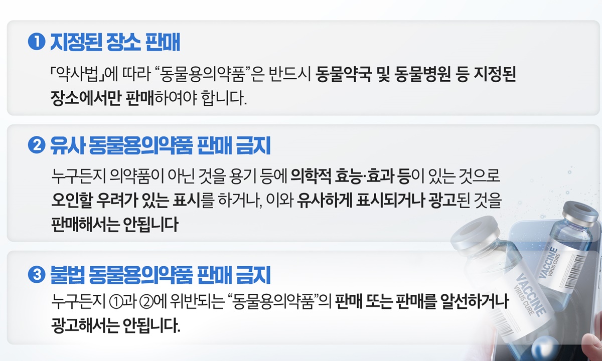 동물약품 온라인 거래·판매는 불법..오픈마켓·블로그·SNS 모두 포함