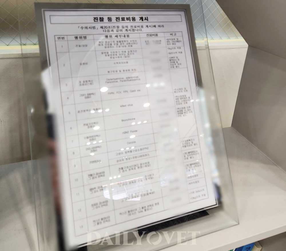 동물진료비, 오늘(8/2)부터 홈페이지에도 게시해야