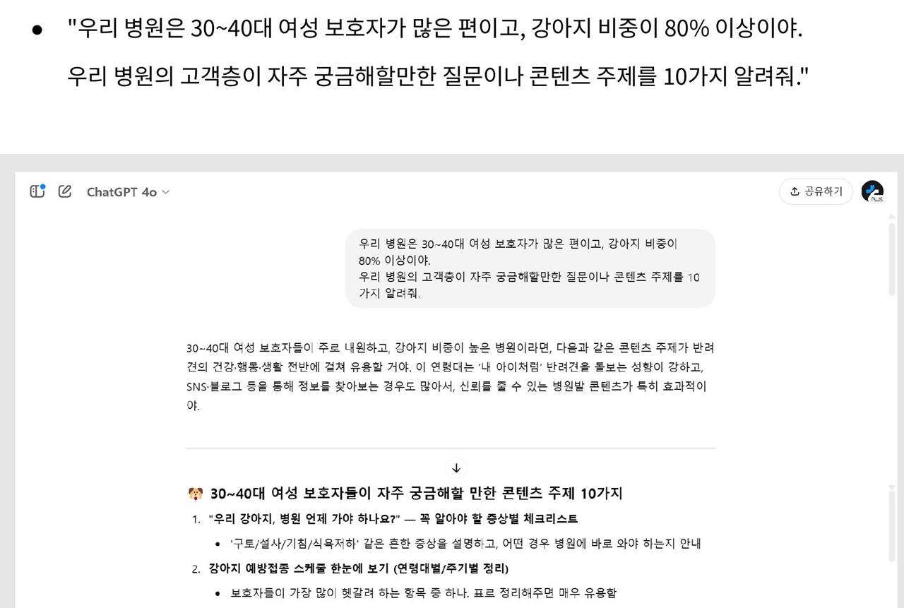 챗GPT 활용하자 동물병원 마케팅이 쉬워졌다