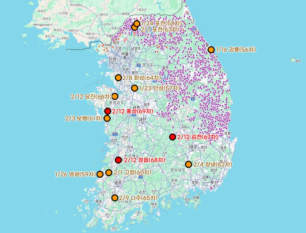 전국 최대 양돈산지 홍성도 ASF..김천·정읍까지 무더기 발생